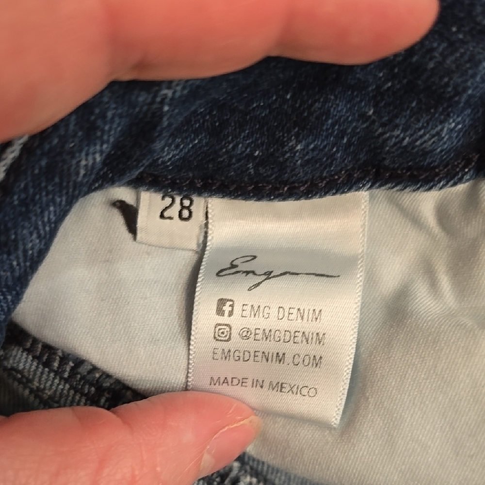 Denim Distressed Women's Shorts - Picture 3 of 8